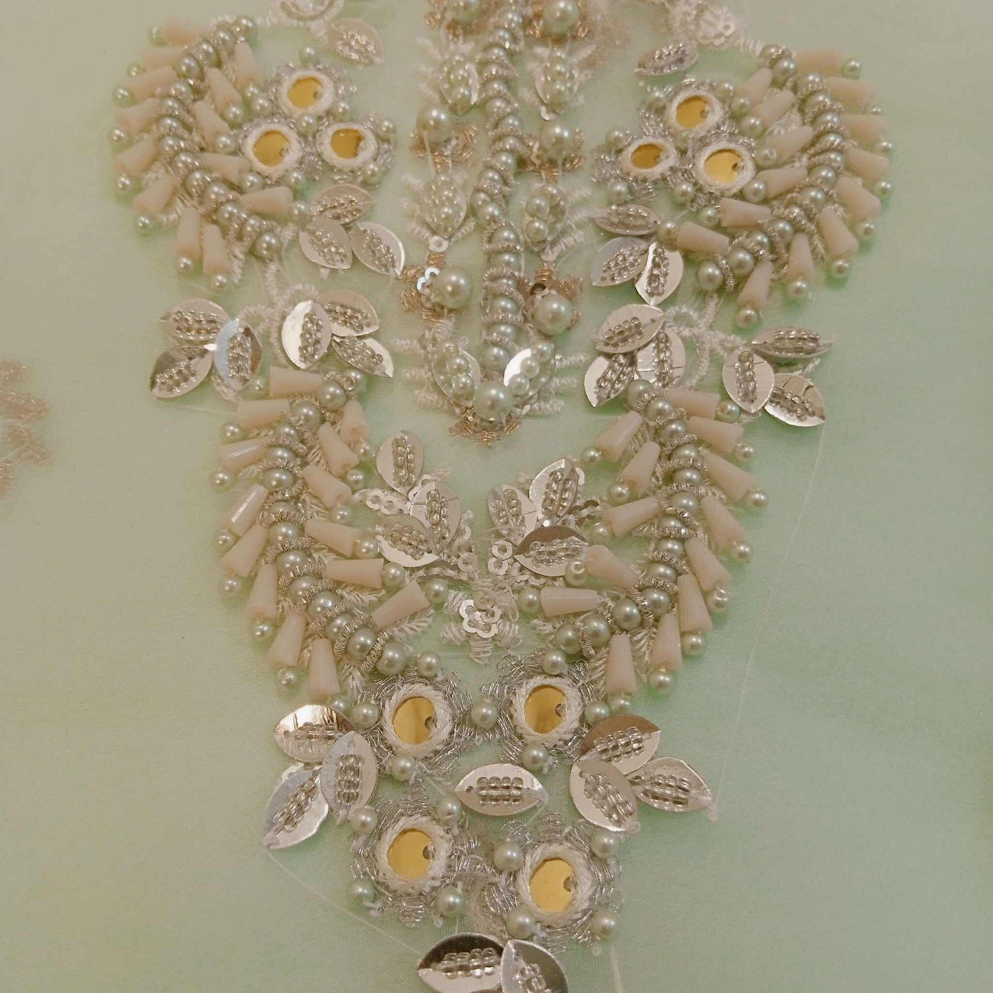 Agha Noor Hand Embelished Organza dress