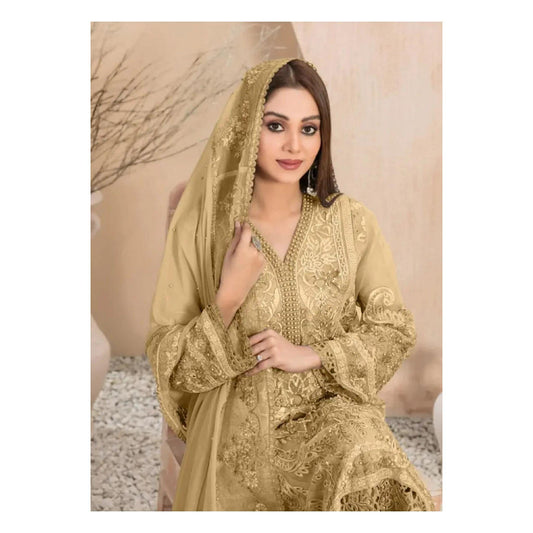 MB tawakal semi stiched pearl cutwork dress