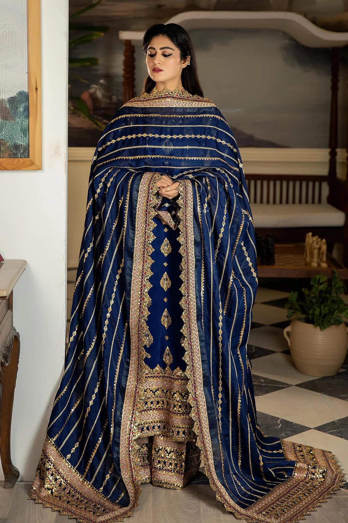 IMROZIA SERENE PREMIUM CHIFFON JAHAN ARA BLUE