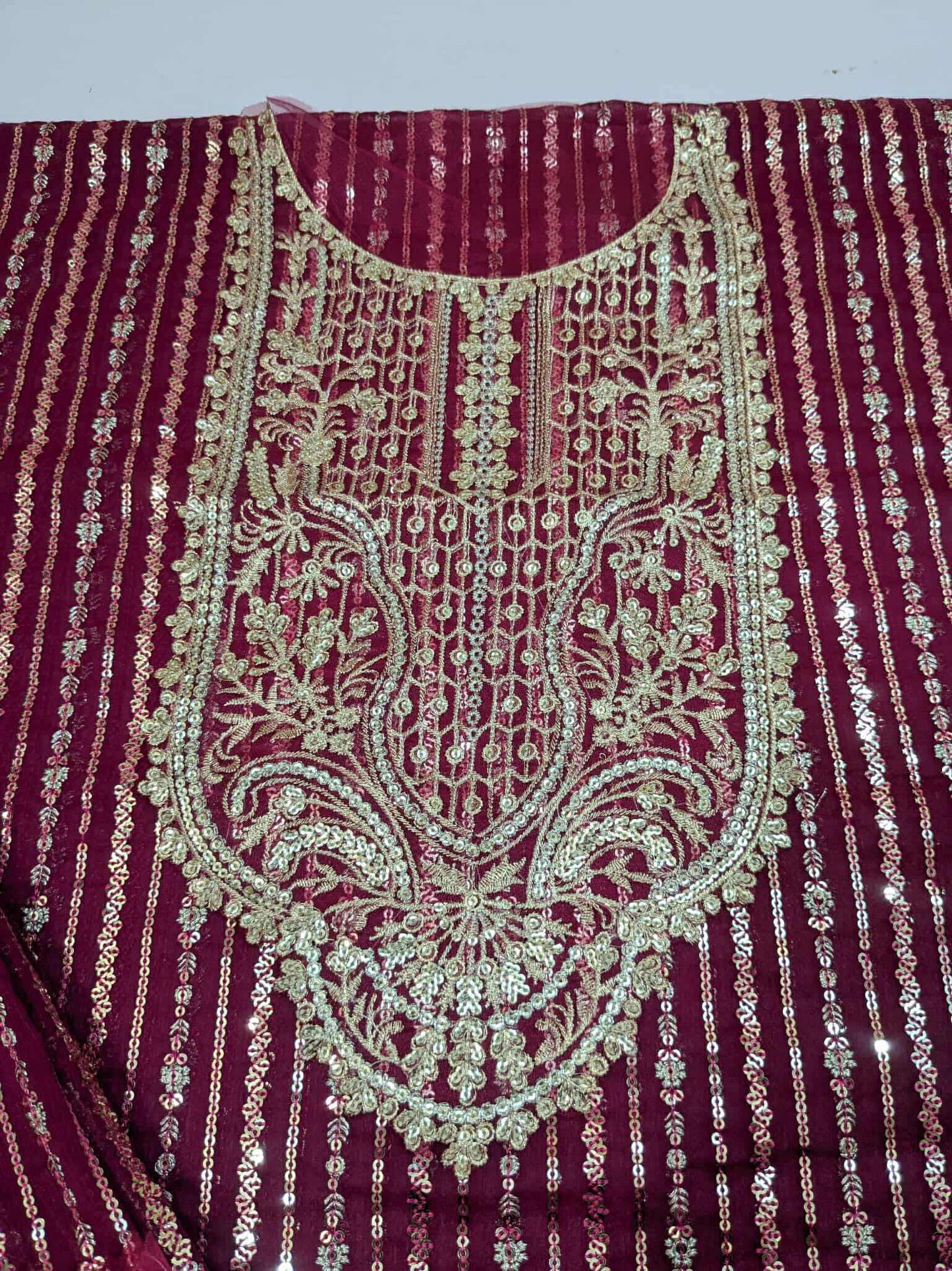 Kanwal Malik Light Plum Amara Chiffon