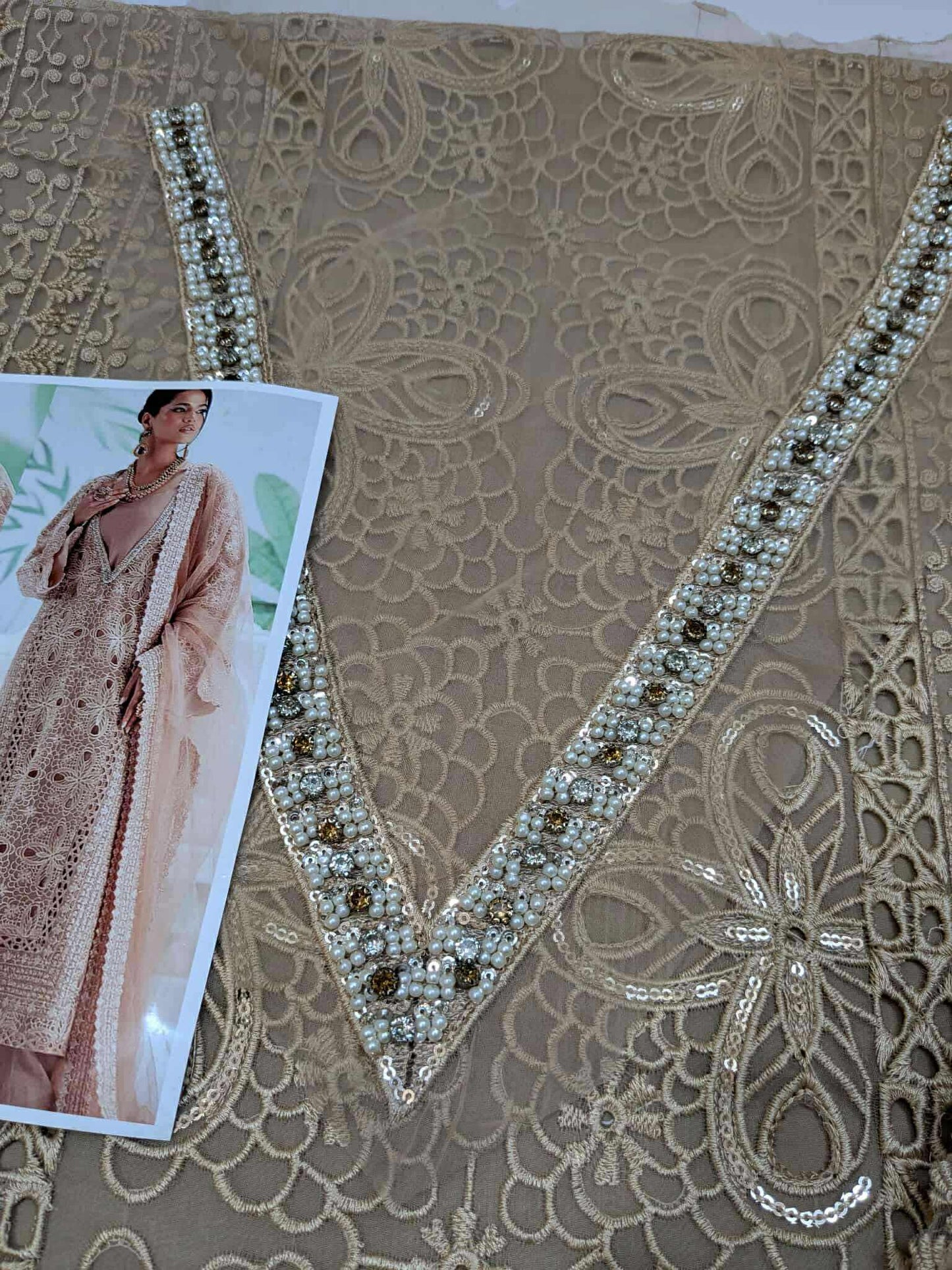 Maryum N Maria Laser Work Detailed Embroidered Dress