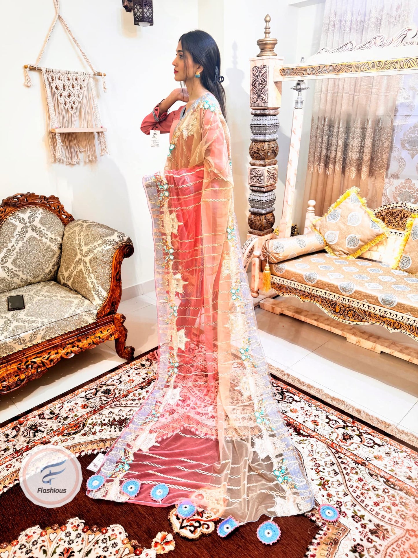 Tea Crystals 3 Piece Complete Stitched Dress