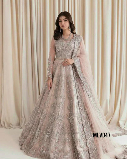 MARIA B KINZA MAXI LAHENGA NET EMBROIDERED