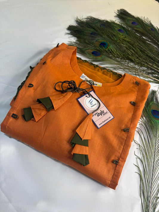 RUST GREEN STITCHED LAWN 3PCS