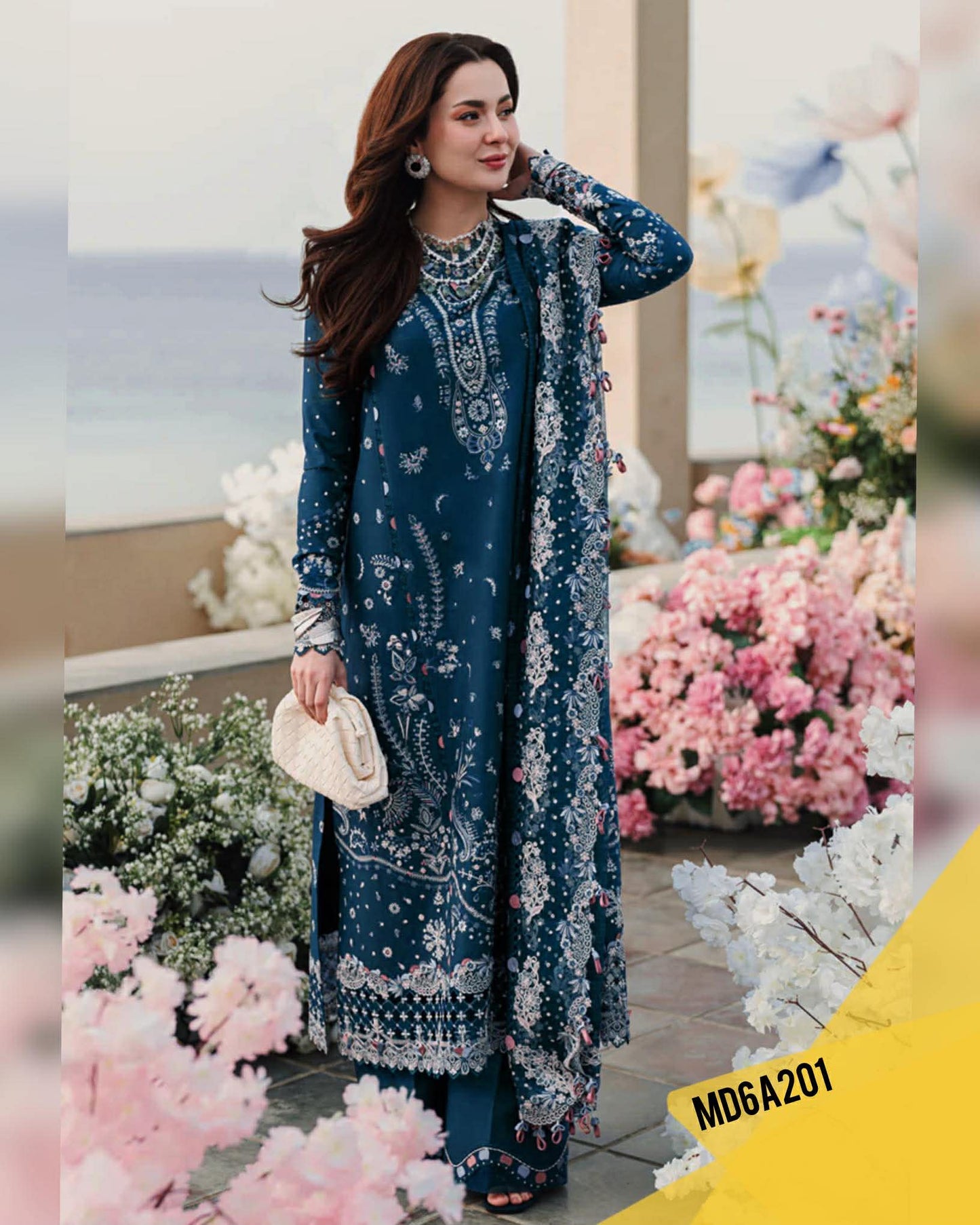 QALAMKAR AURORA LUXURIOUS CHIKENKARI LAWN