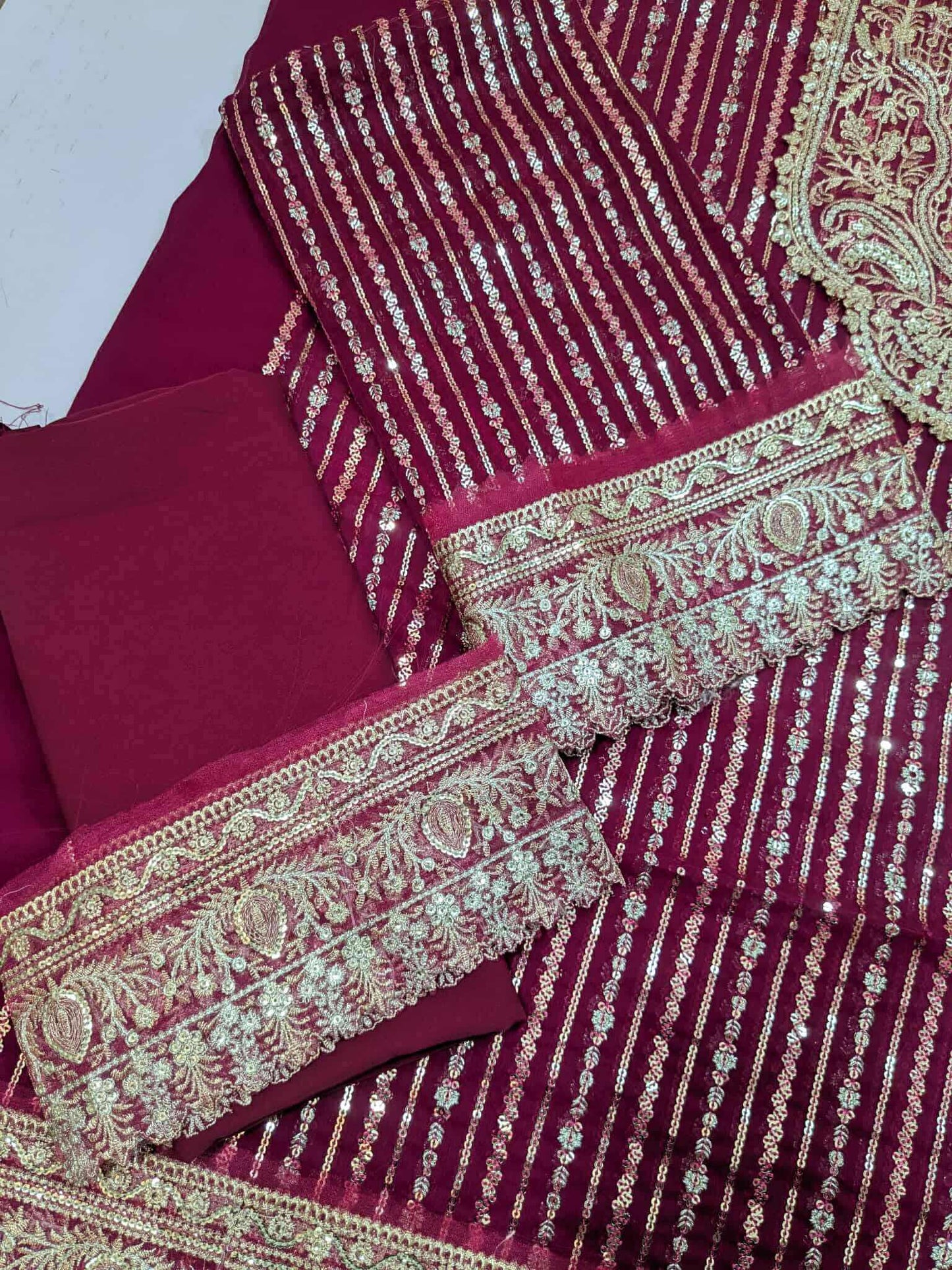 Kanwal Malik Light Plum Amara Chiffon