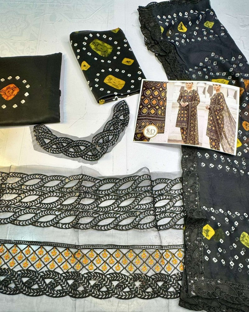 Chunri Printed Lawn Dress With Chiffon Duppata