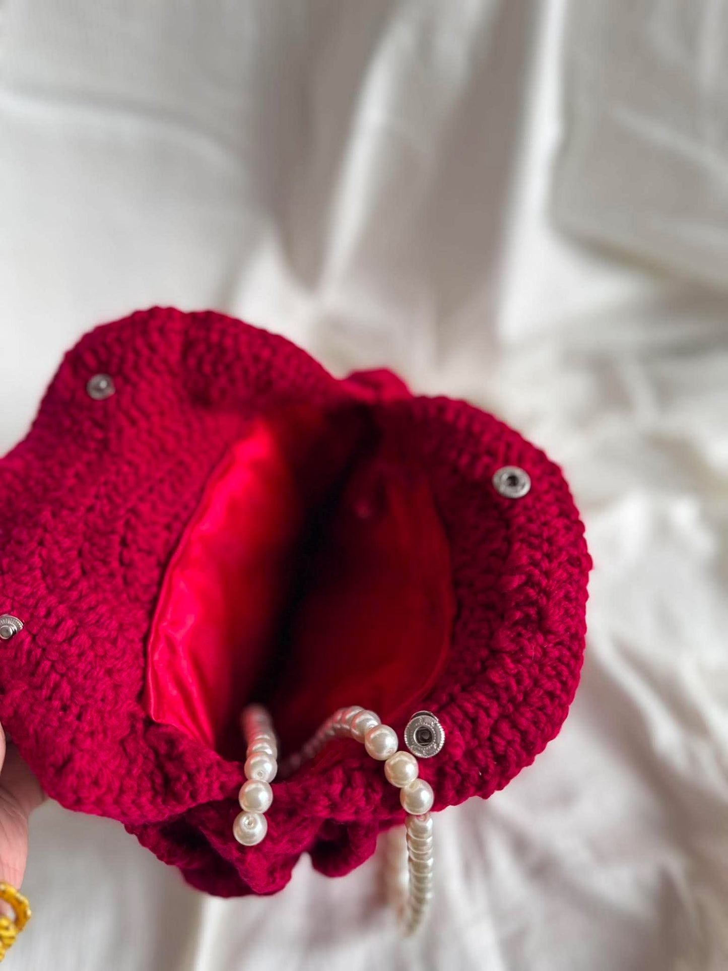 Crochet Handmade Rose Bag Set