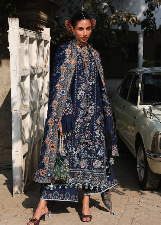 HUSSAIN REHAR LUXURIOUS EMBROIDERED BLUE