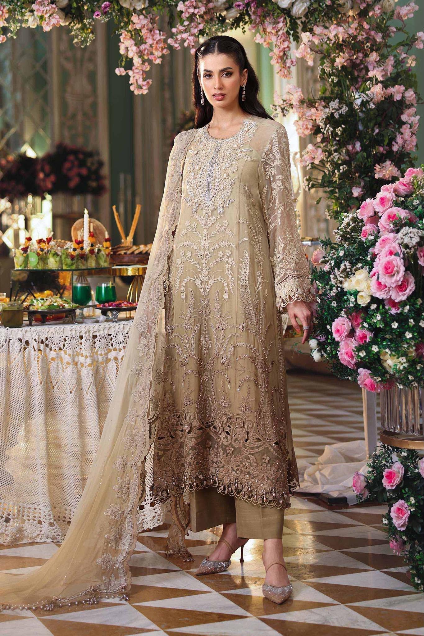 MARIA B TYE DYE CHIFFON LUXURY EMBROIDERED