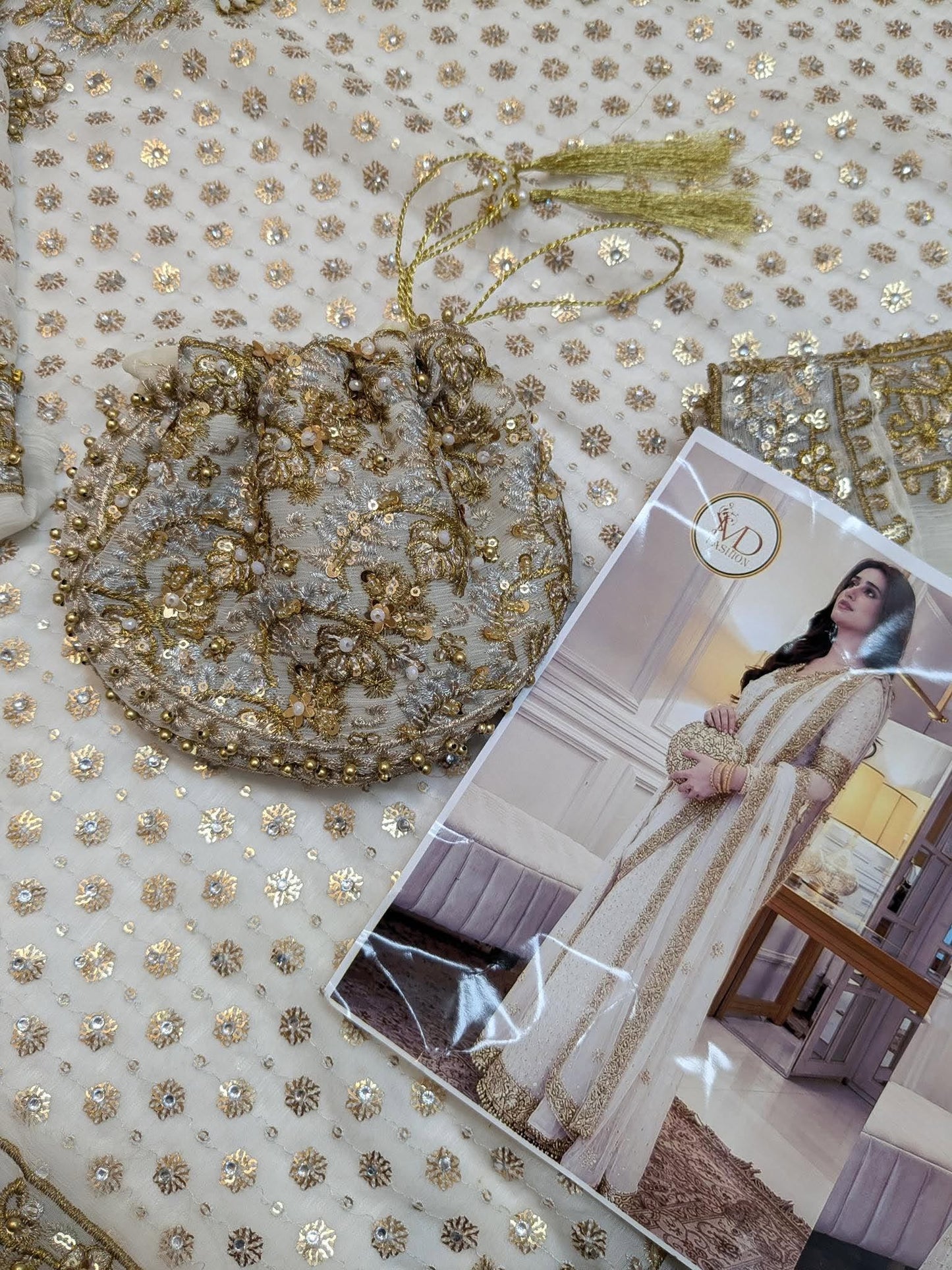 Haris Shakeel Inspired WHITE Bridal Chiffon