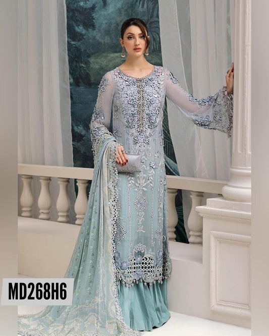 MARIA B INSPIRED POWDER BLUE FORMAL CHIFFON
