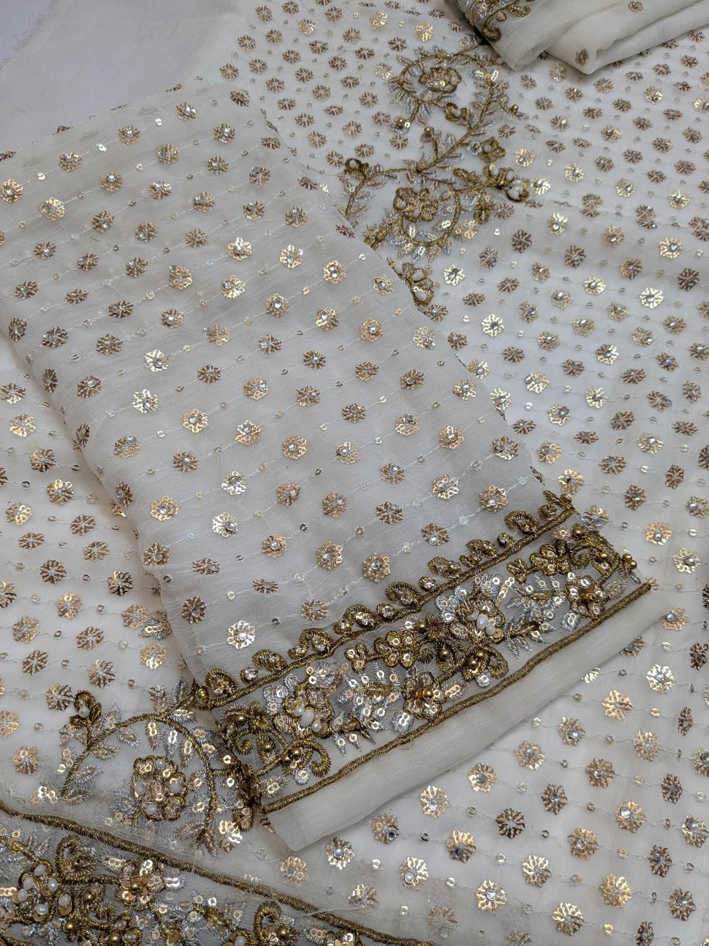 Haris Shakeel Inspired WHITE Bridal Chiffon