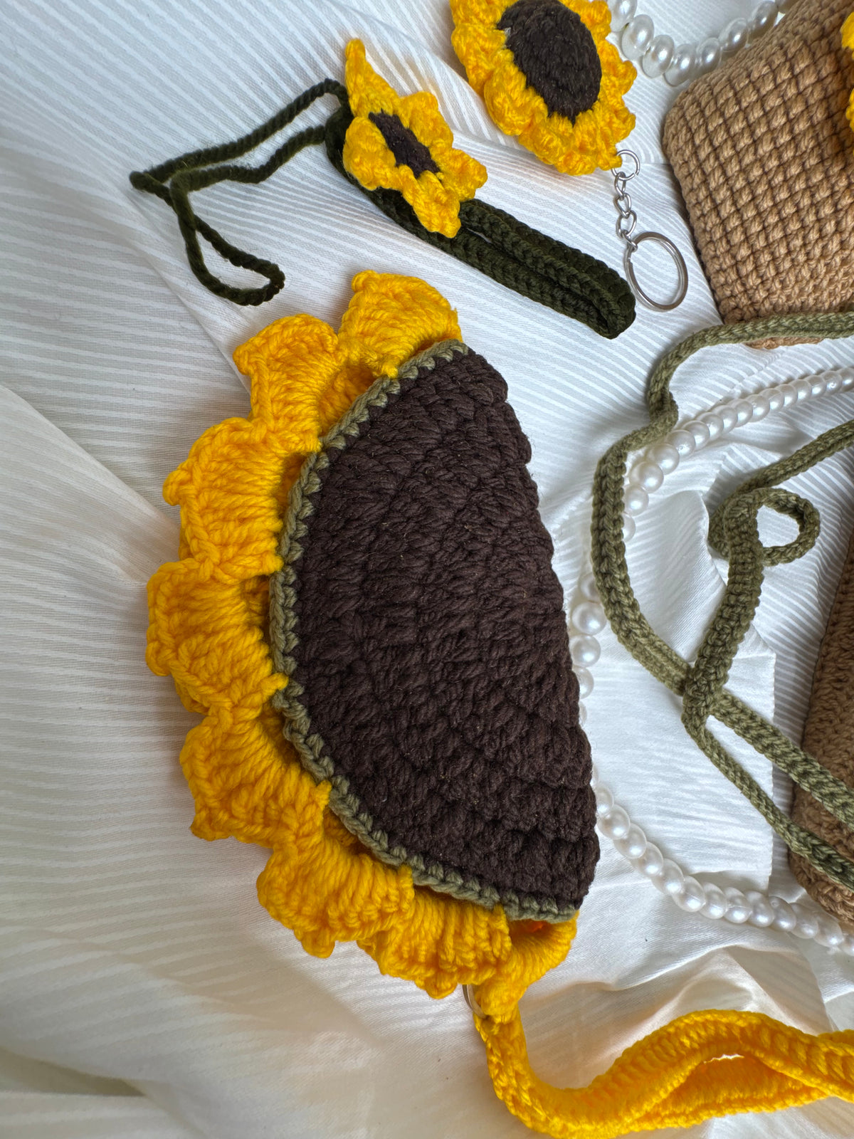 Sunny Crochet Bag Set 5 Piece Handmade Collection