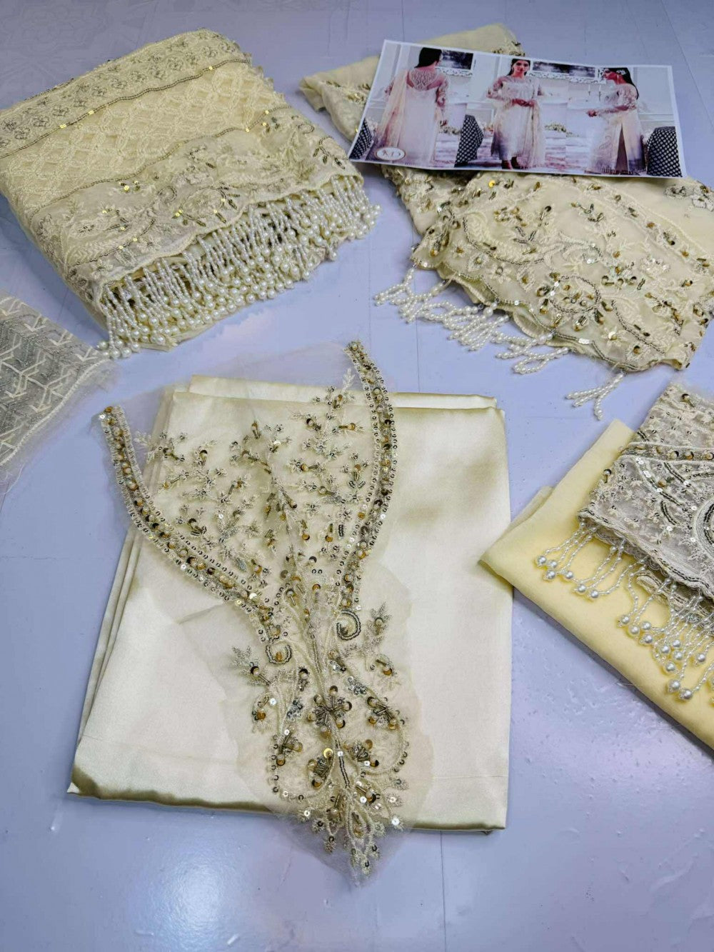 Imrozia Chiffon Dress With Long Hanging