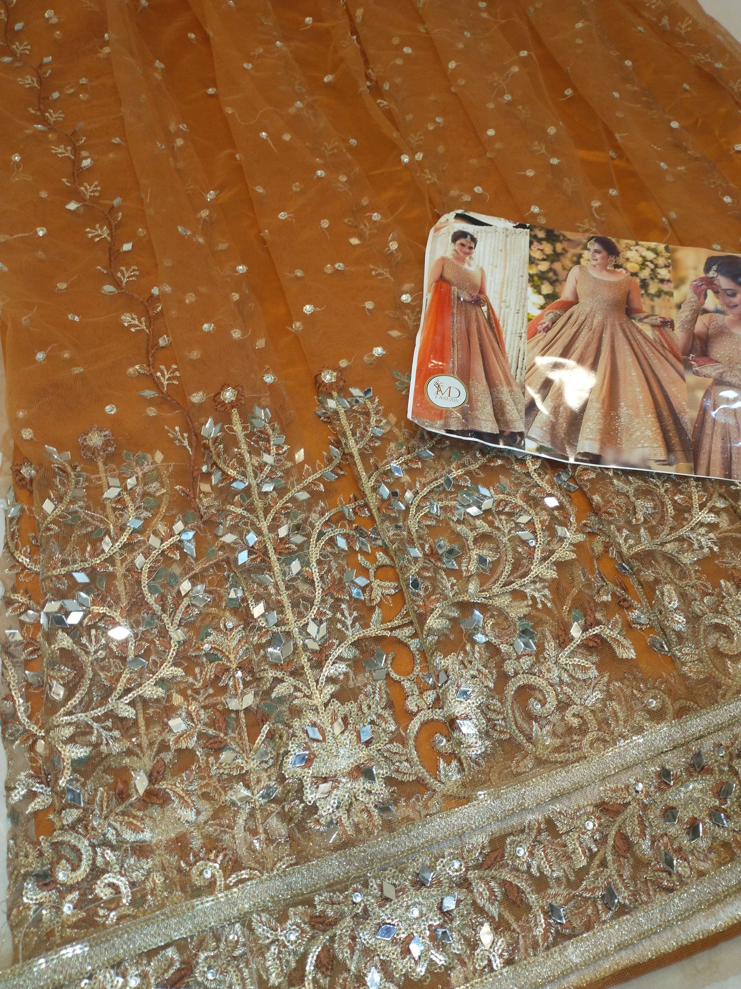 FAIZA SAQLAIN GOLD RUST AIMAN KHAN WEDDING