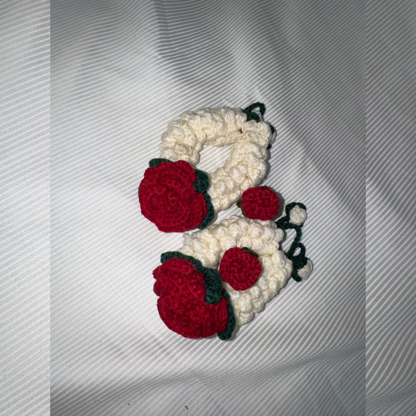 Crochet Gajra Pair with Rose Rings