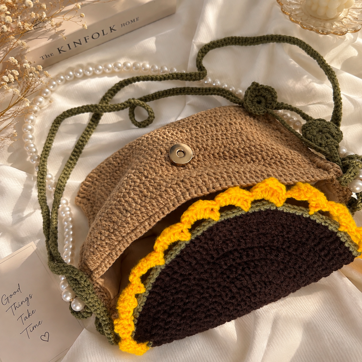 Sunny Crochet Statement Bag