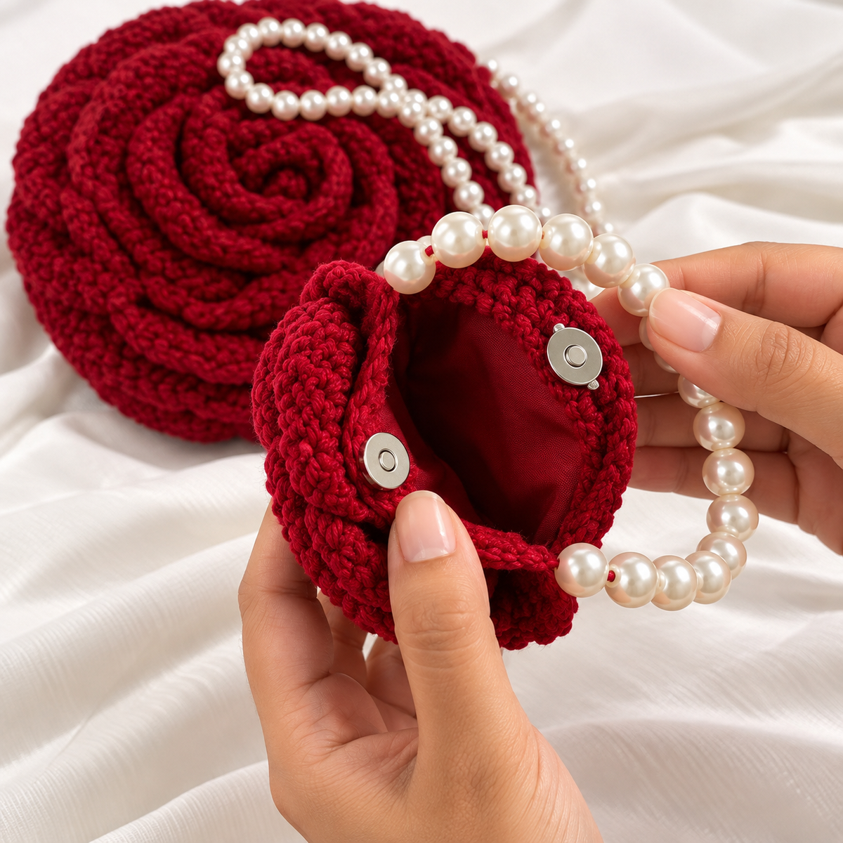 ROSE CROCHET MINI BAG