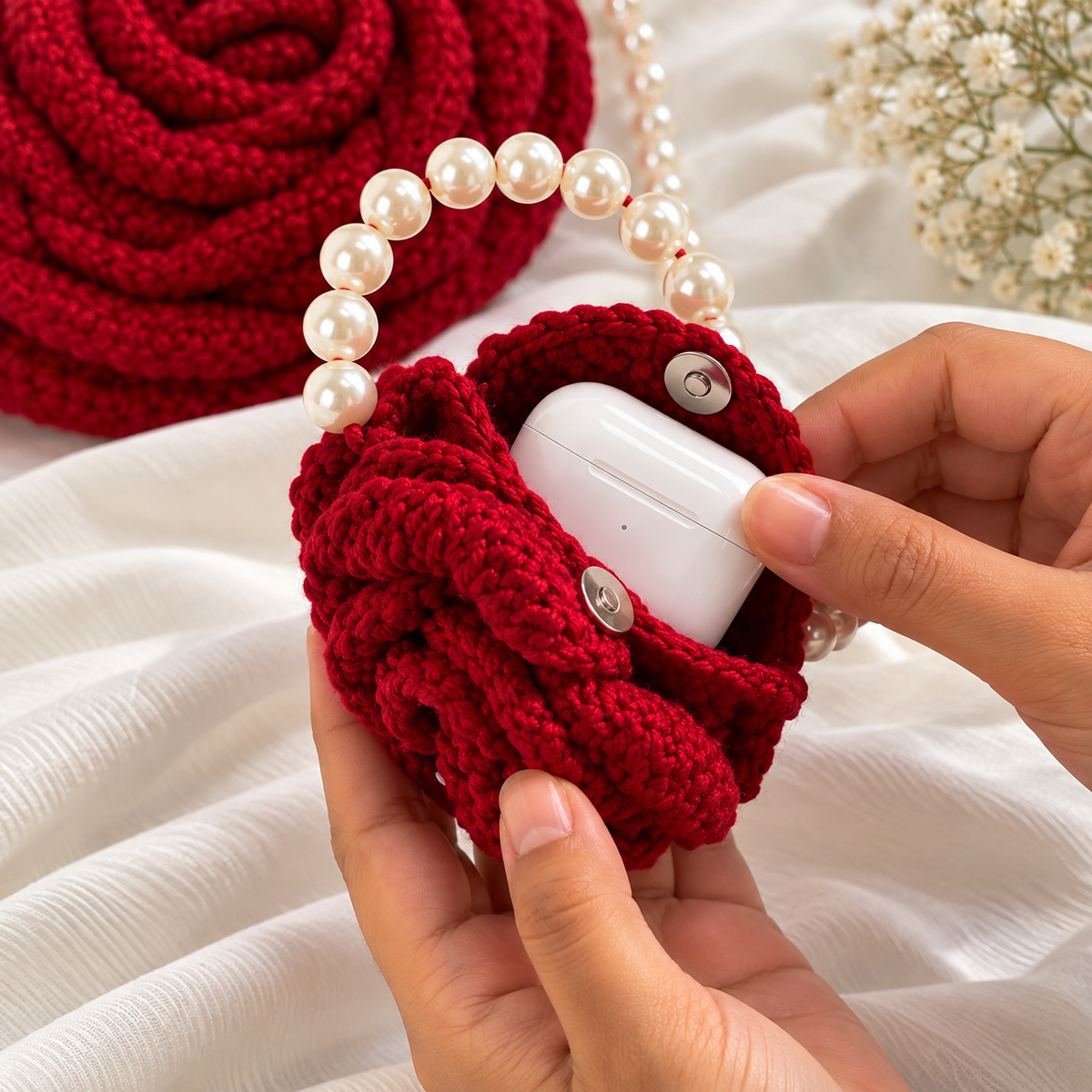 ROSE CROCHET MINI BAG