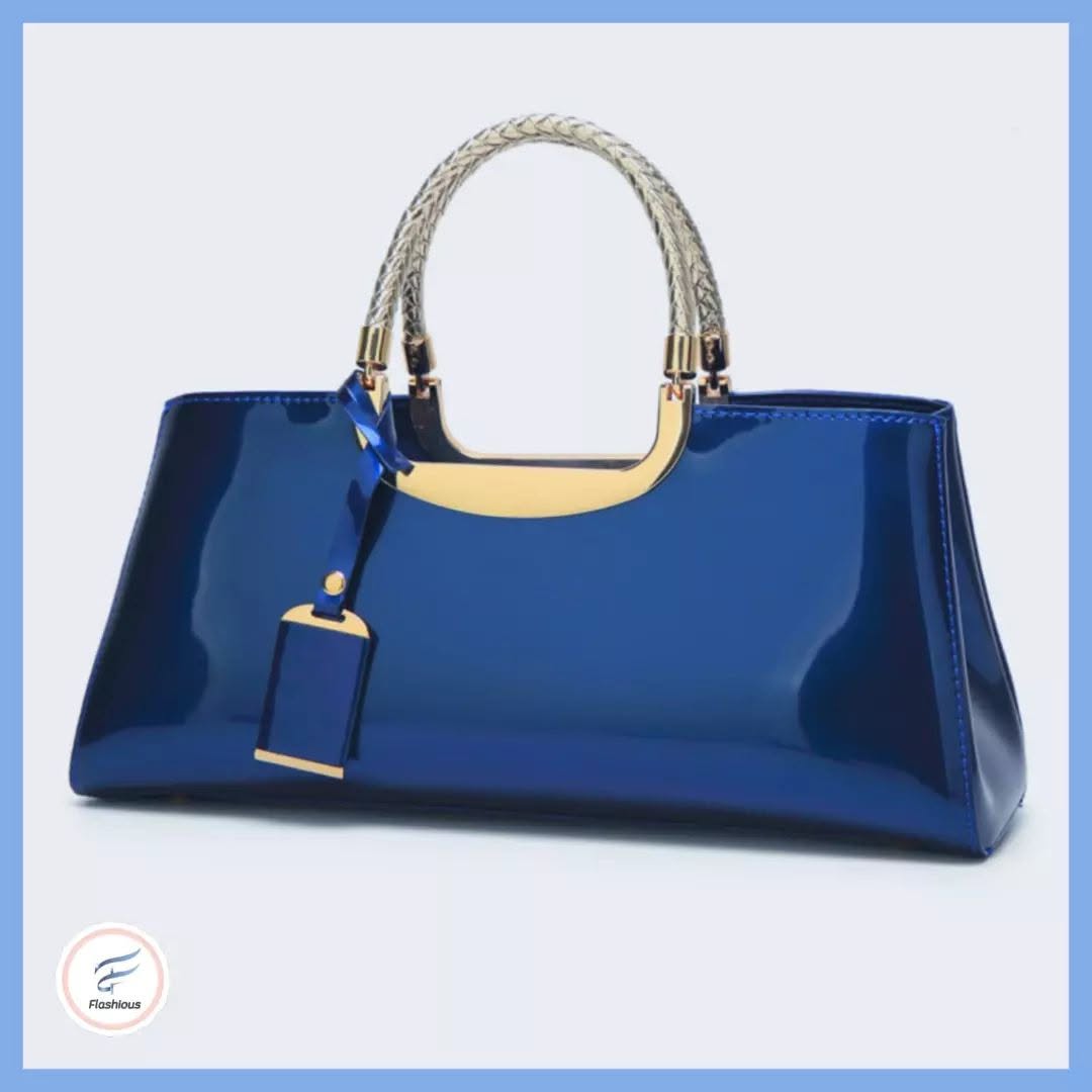 Elegant Top Handle Bag Patent Leather Tote Luxury Designer Fashion Lady Handbag for Women