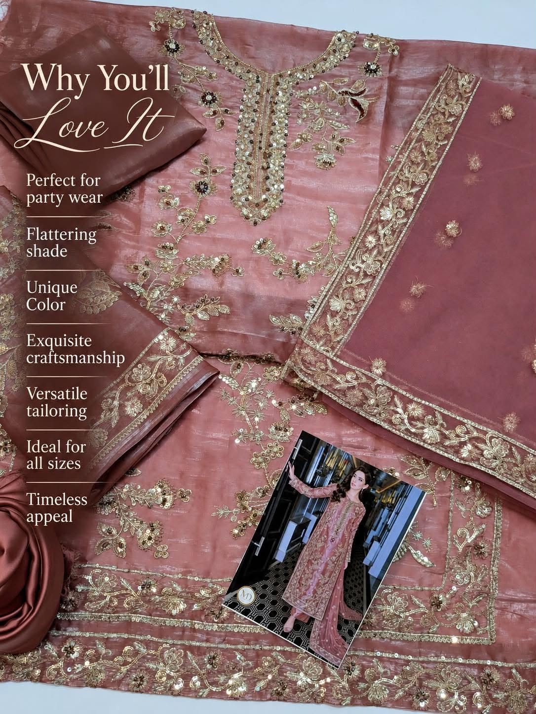 perfect Sheesha Silk Antique Rose by SLEEK