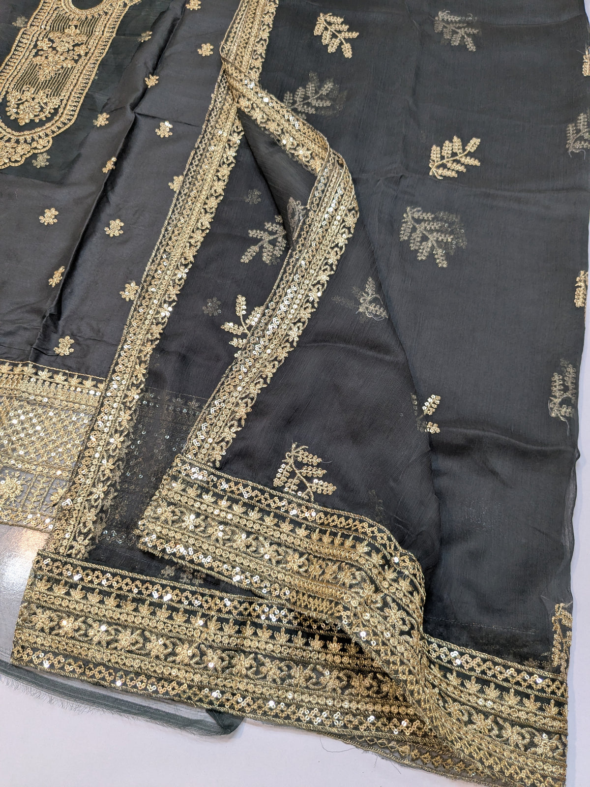 MAHIRA 02 CHARCOAL GREY LAWN COTTON