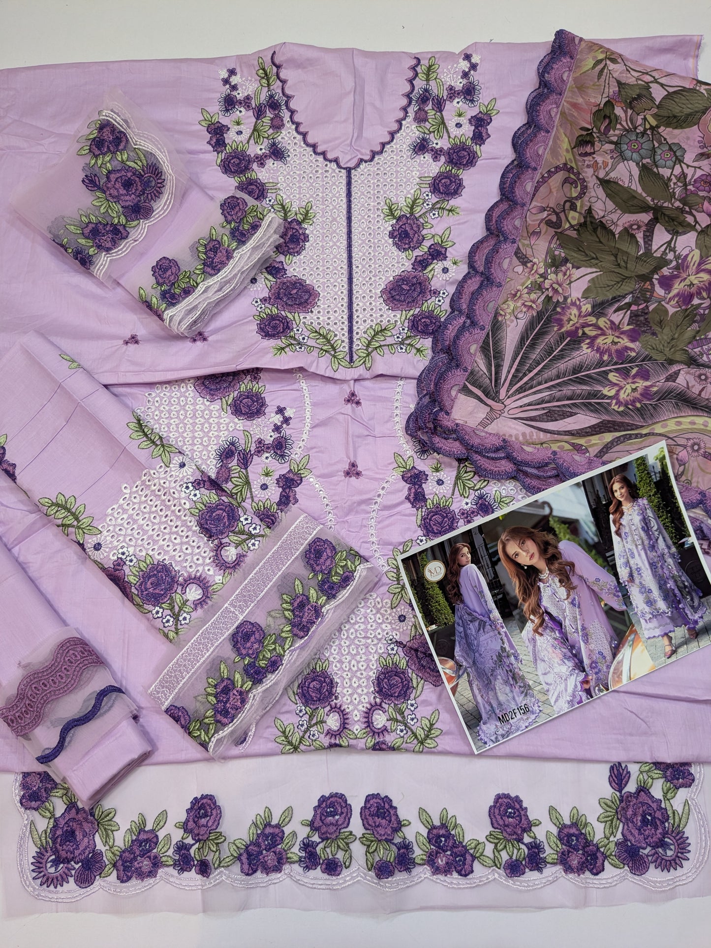 JADE LAVENDER LUXURIOUS LAWN EMBROIDERED