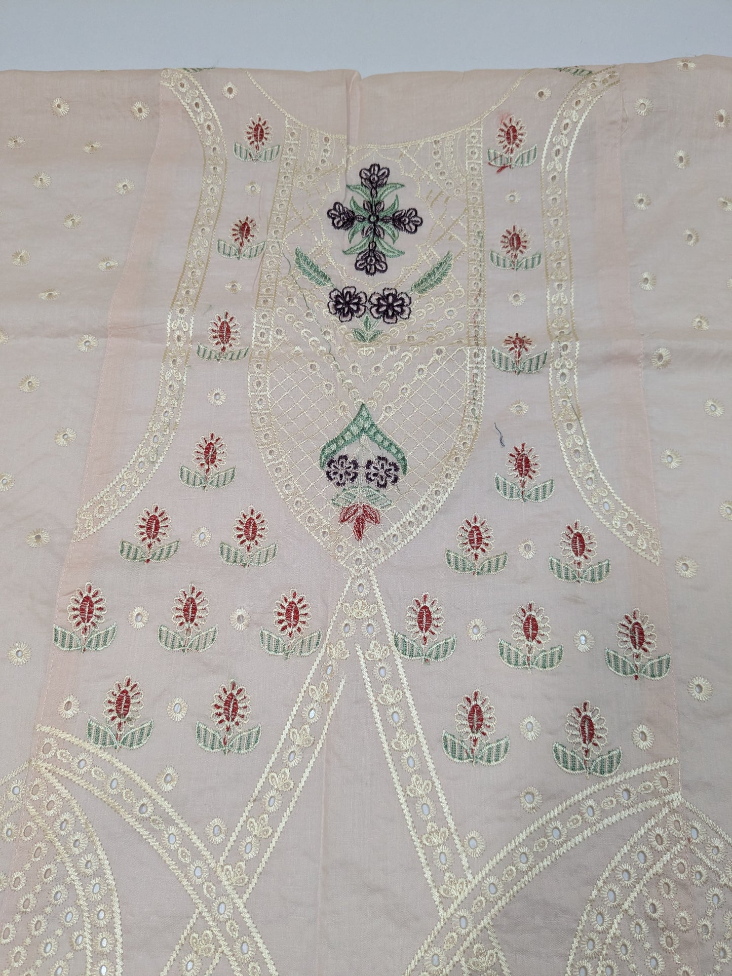 Pastels with white Luxurious chikenkari Lawn