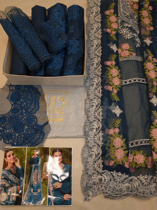 KAHF ZINK LUXURIOUS LAWN WITH HEAVY EMBROIDERED DUPPATA