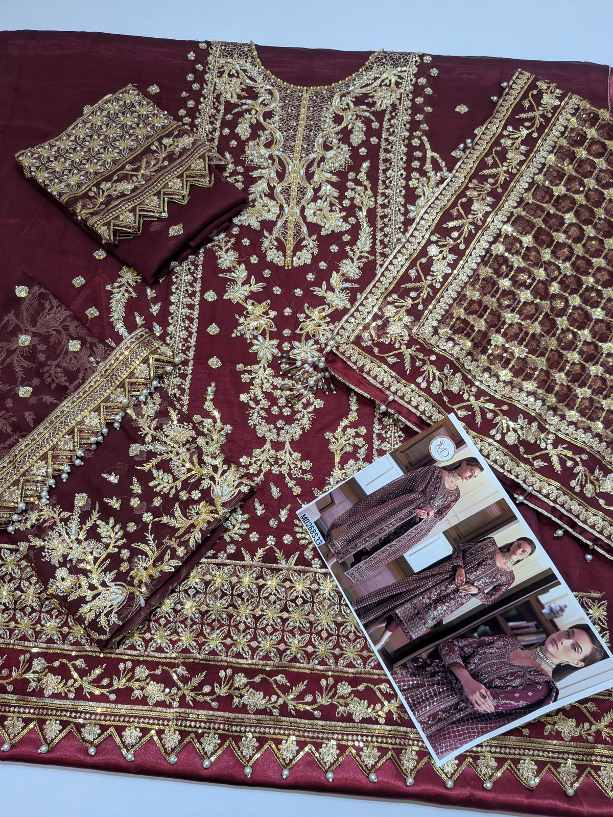 GULAAL INSPIRED VALENTINE CHIFFON EMBROIDERED