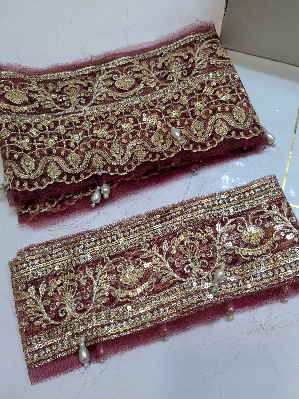 GULAL INSPIRED IZAR MAROON HANDWORK FORMAL