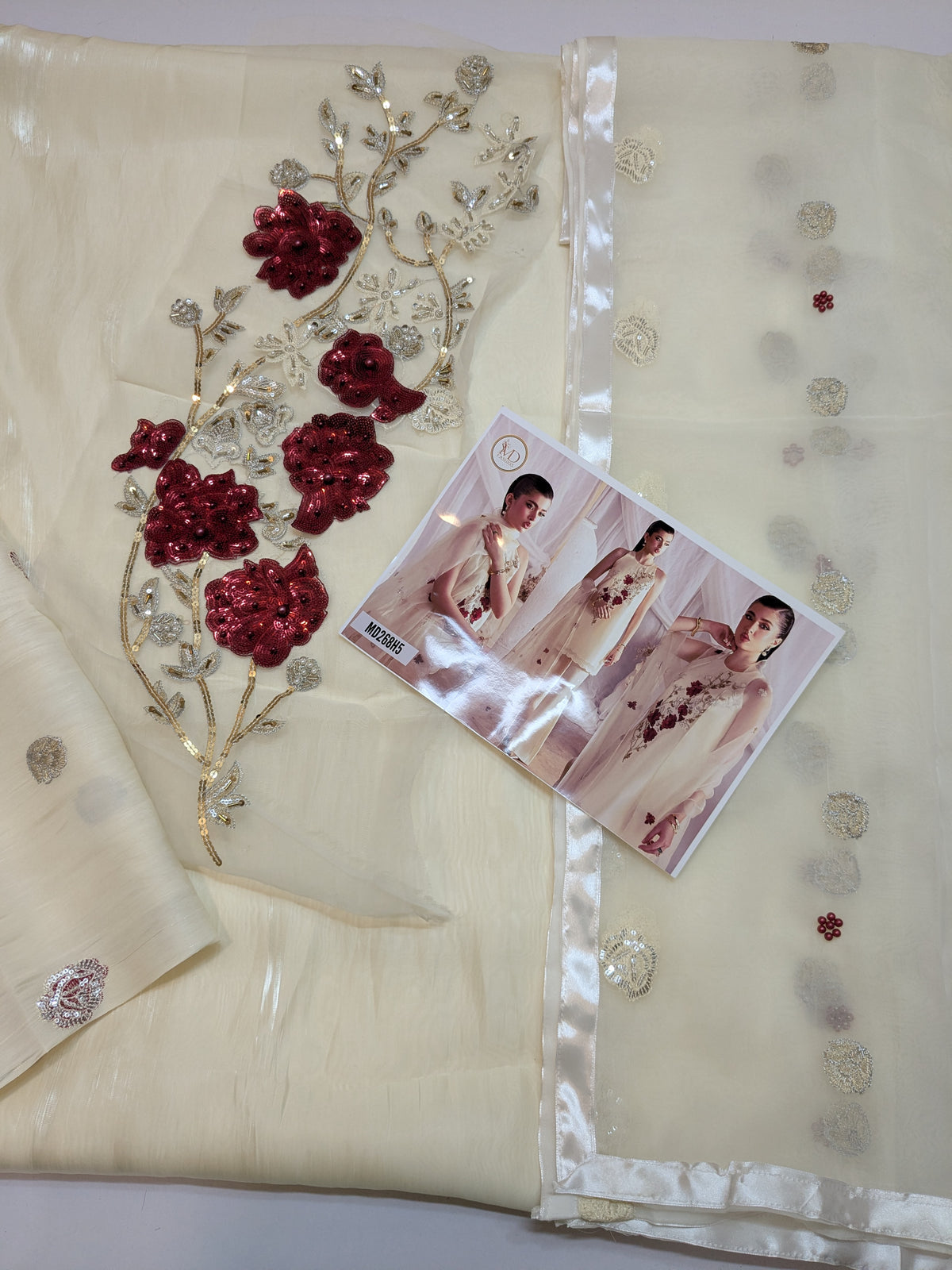 RABIA ZAHUR LAVA SILK WHITE