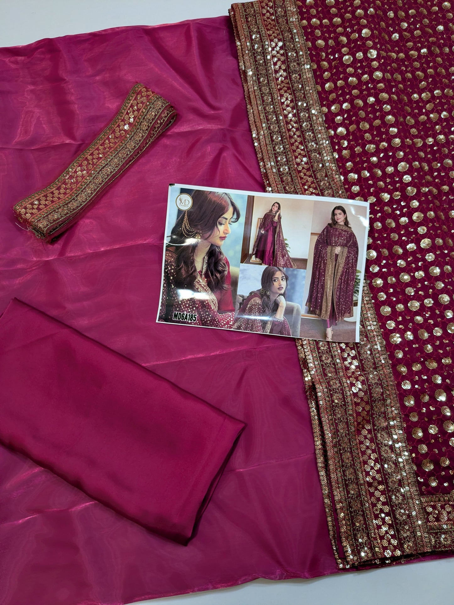 SAJAL VIRAL SILK DRESS WITH HEAVY DUPPATA