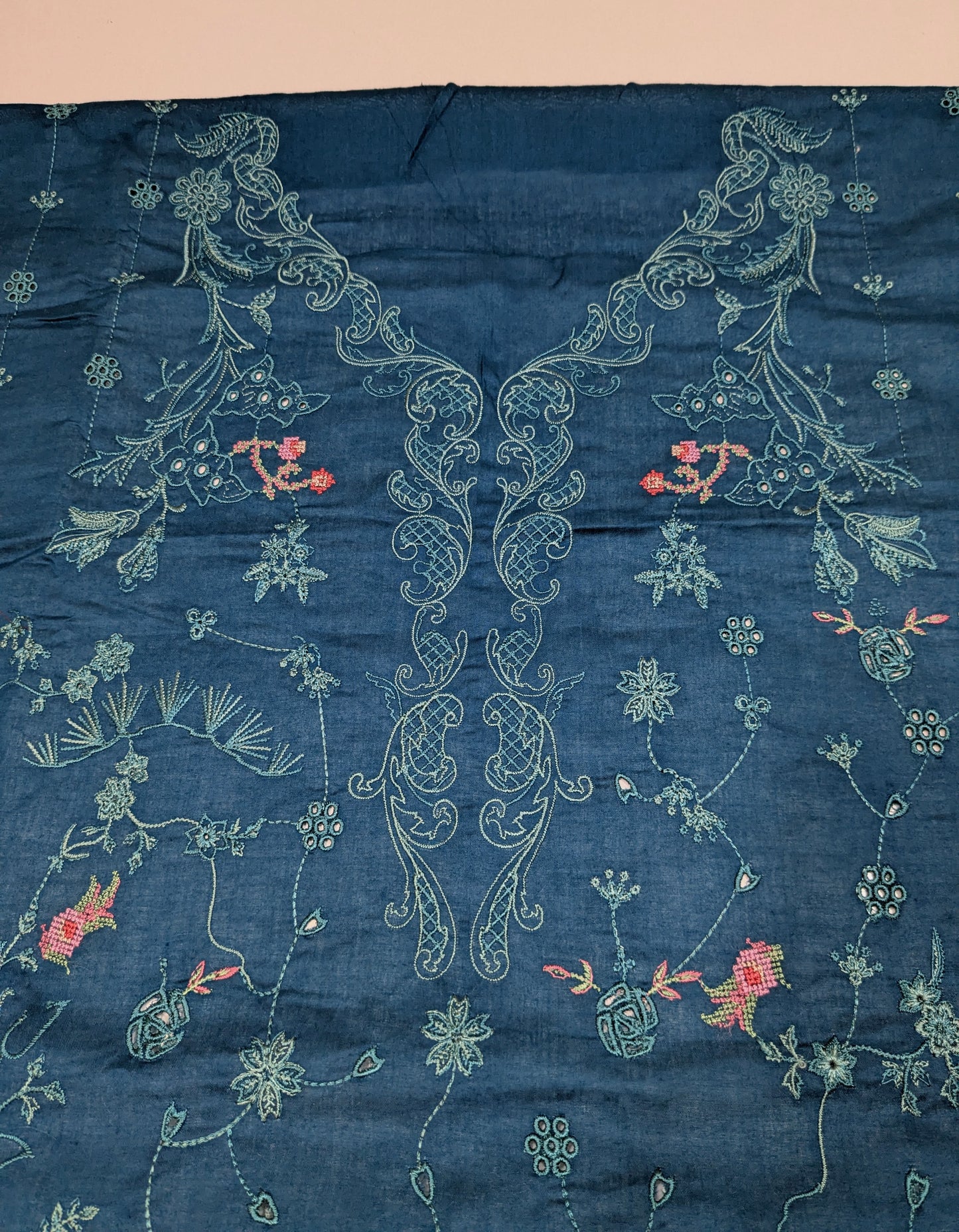 QLAMKAR ZINC BLUE 2026 LUXURIOUS LAWN WITH ATTRACTIVE DUPPATA