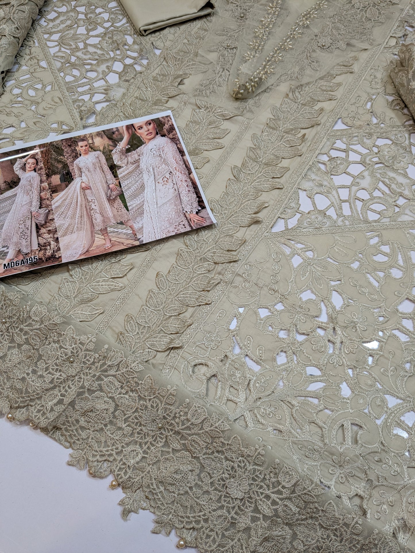 MARIA B 3D SKIN FAWN LUXURIOUS LAWN