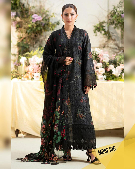 MOTIFZ AMAL JASMINE CHIKENKARI EMBROIDERED LAWN