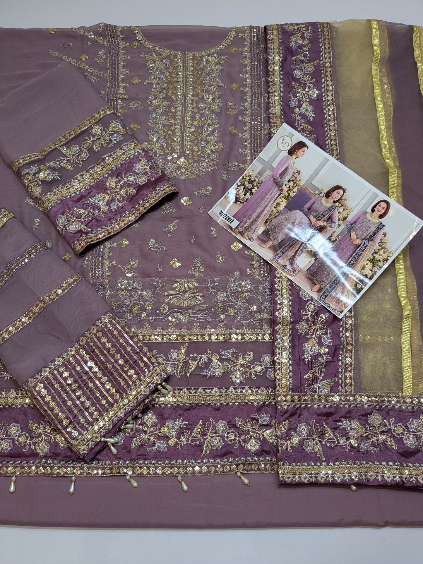 CHARISMA INSPIRED LAVENDER CHIFFON DASTAN E JASHAN