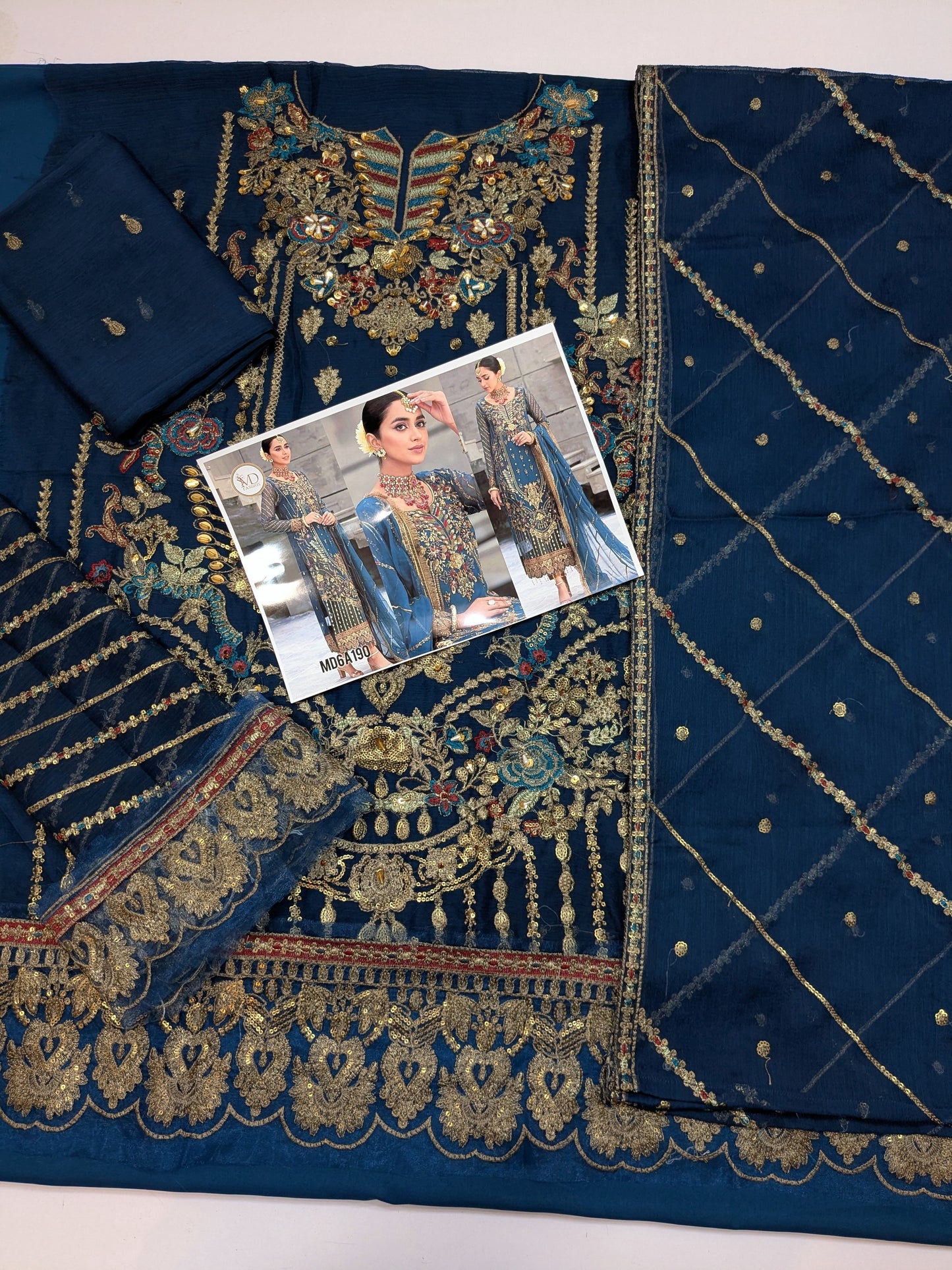 EMAN ADEEL BELL ROBE CHIFFON EMBROIDERED