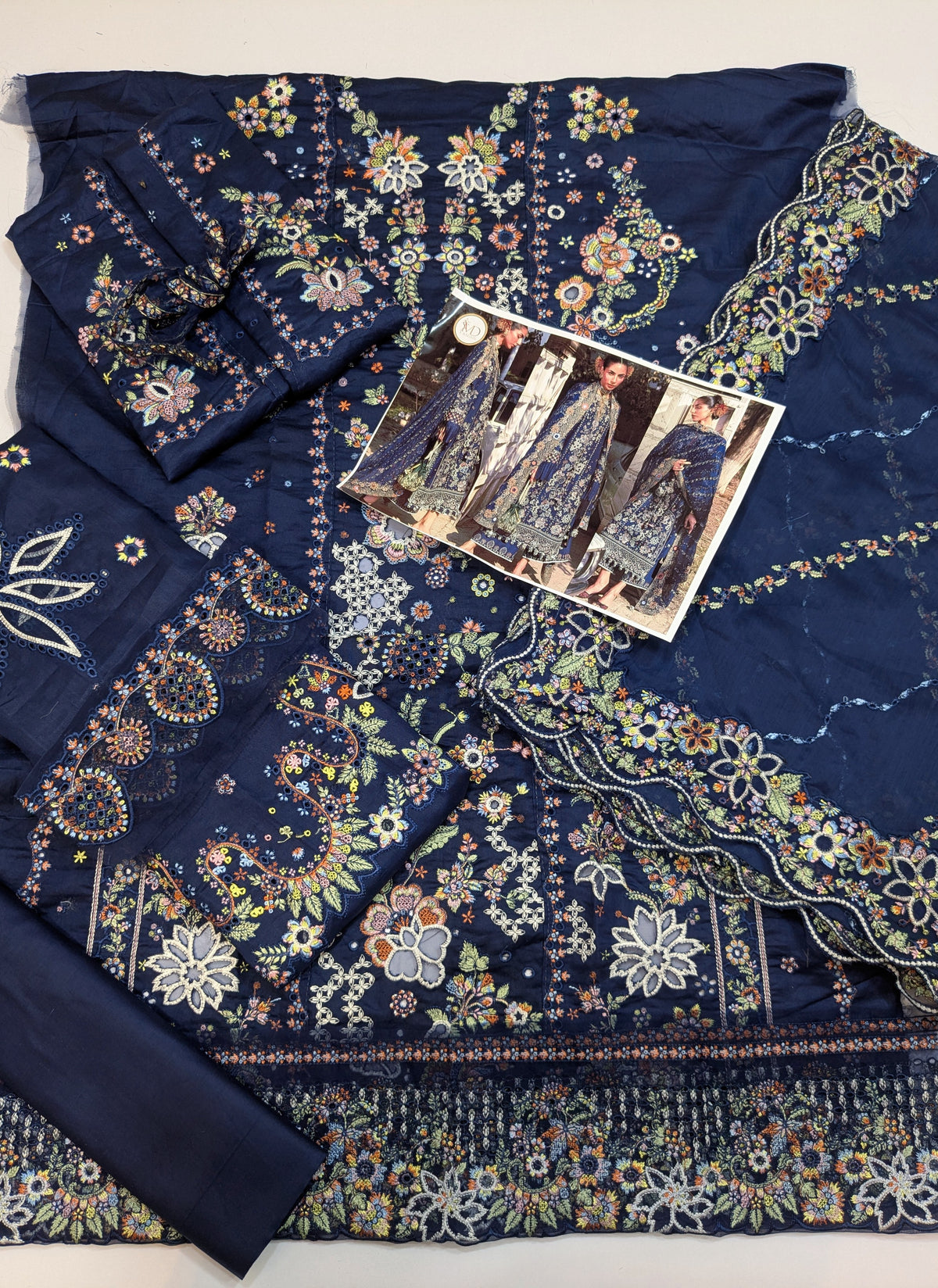 HUSSAIN REHAR LUXURIOUS EMBROIDERED BLUE