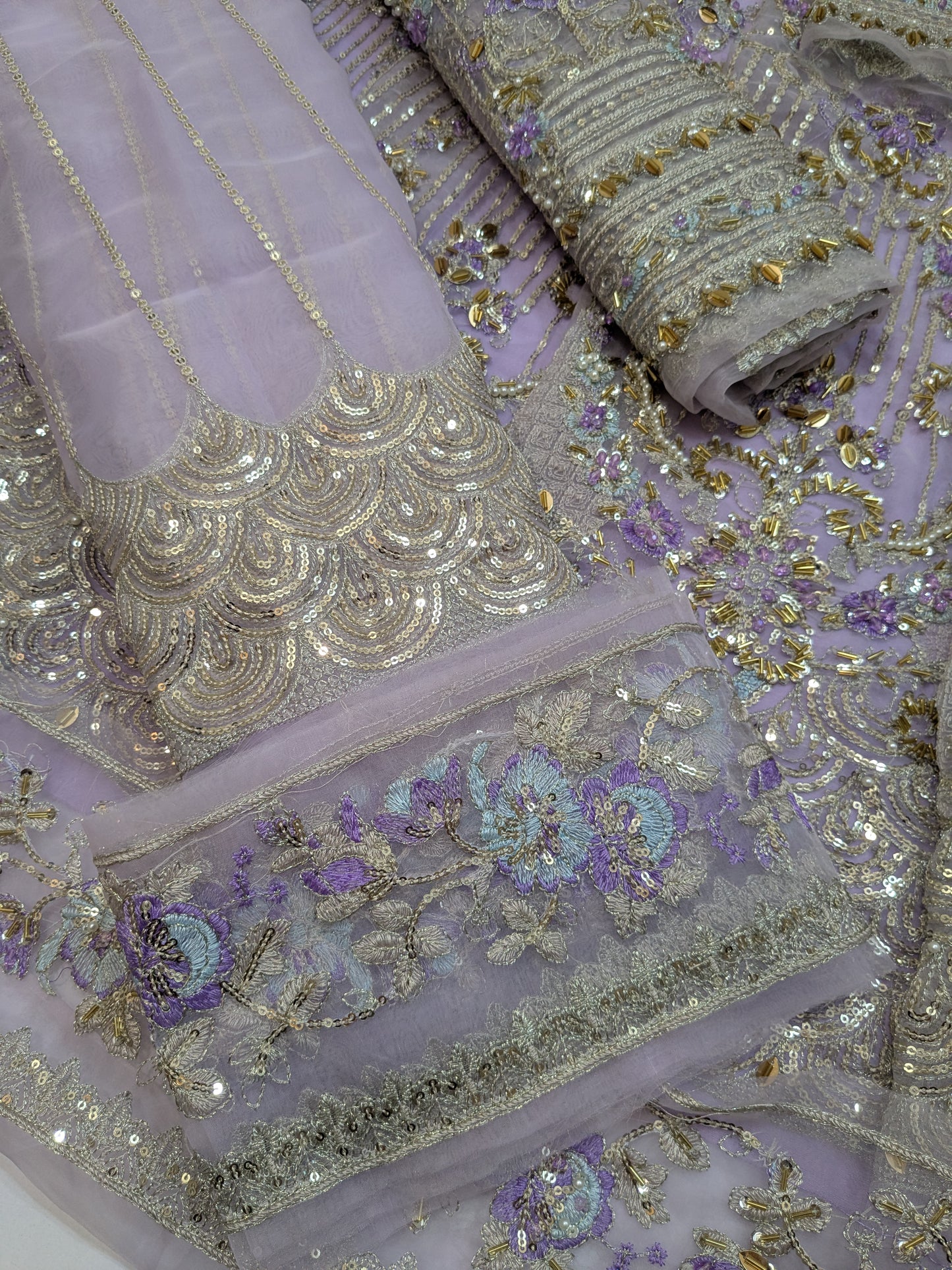 ELAF LAVENDER FULL EMBELLISHED MAXI LAHENGA