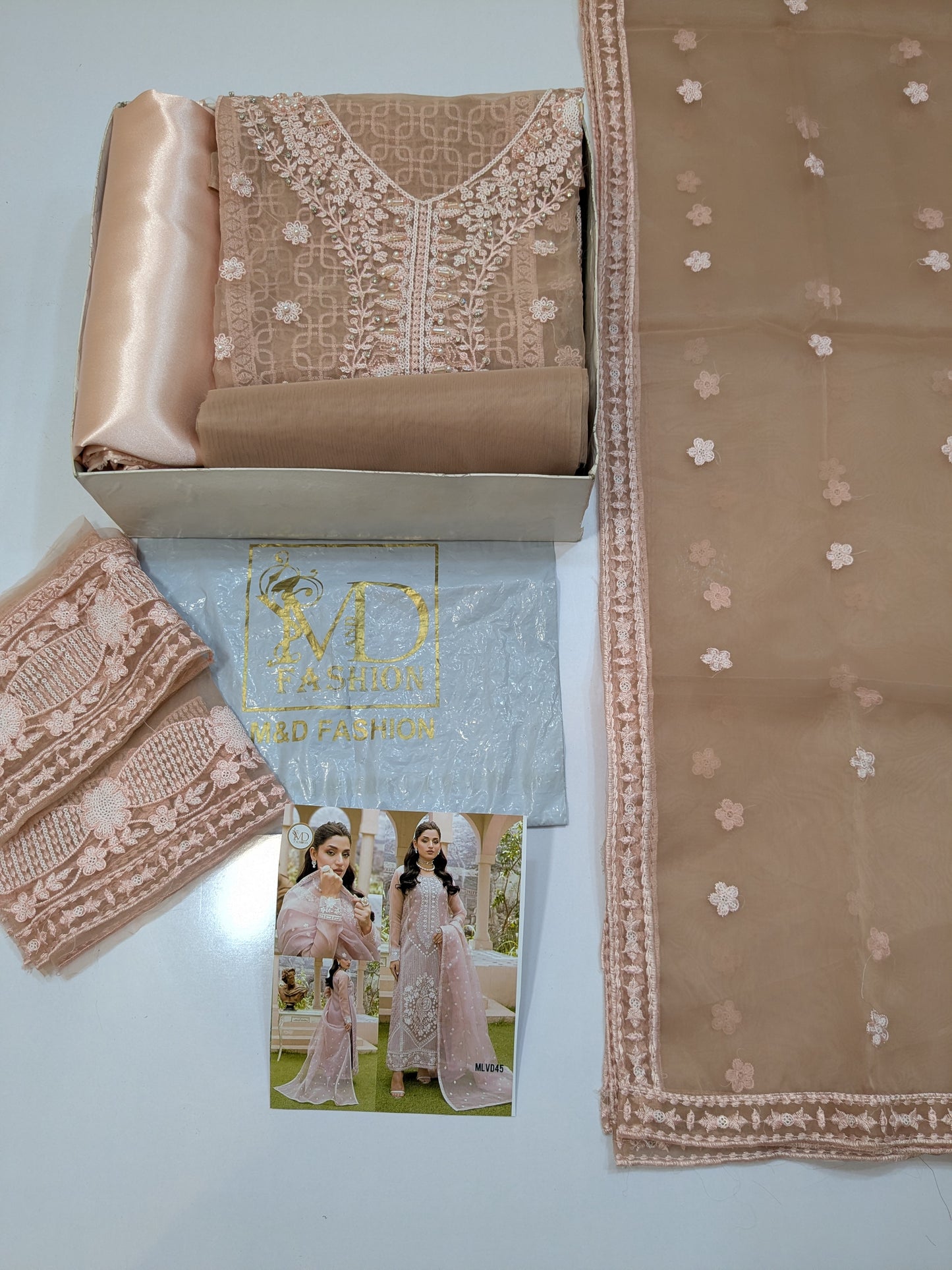 MRYYUM SOFT SHADE ORGANZA HAND EMBROIDERED DRESS