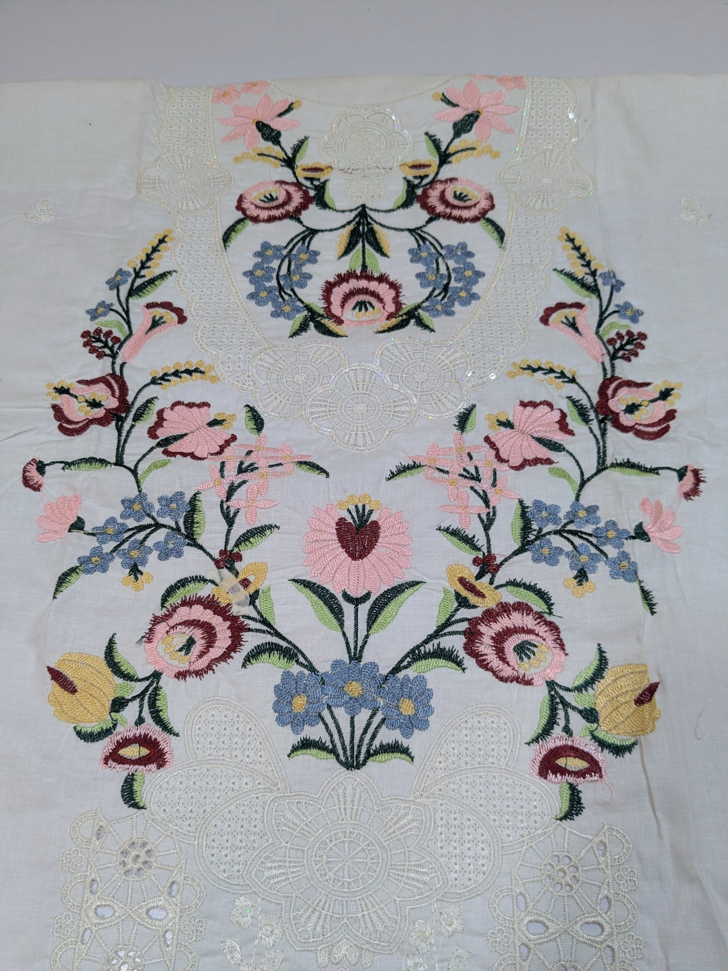 MARIA B LAWN Embroidered WHITE 10A