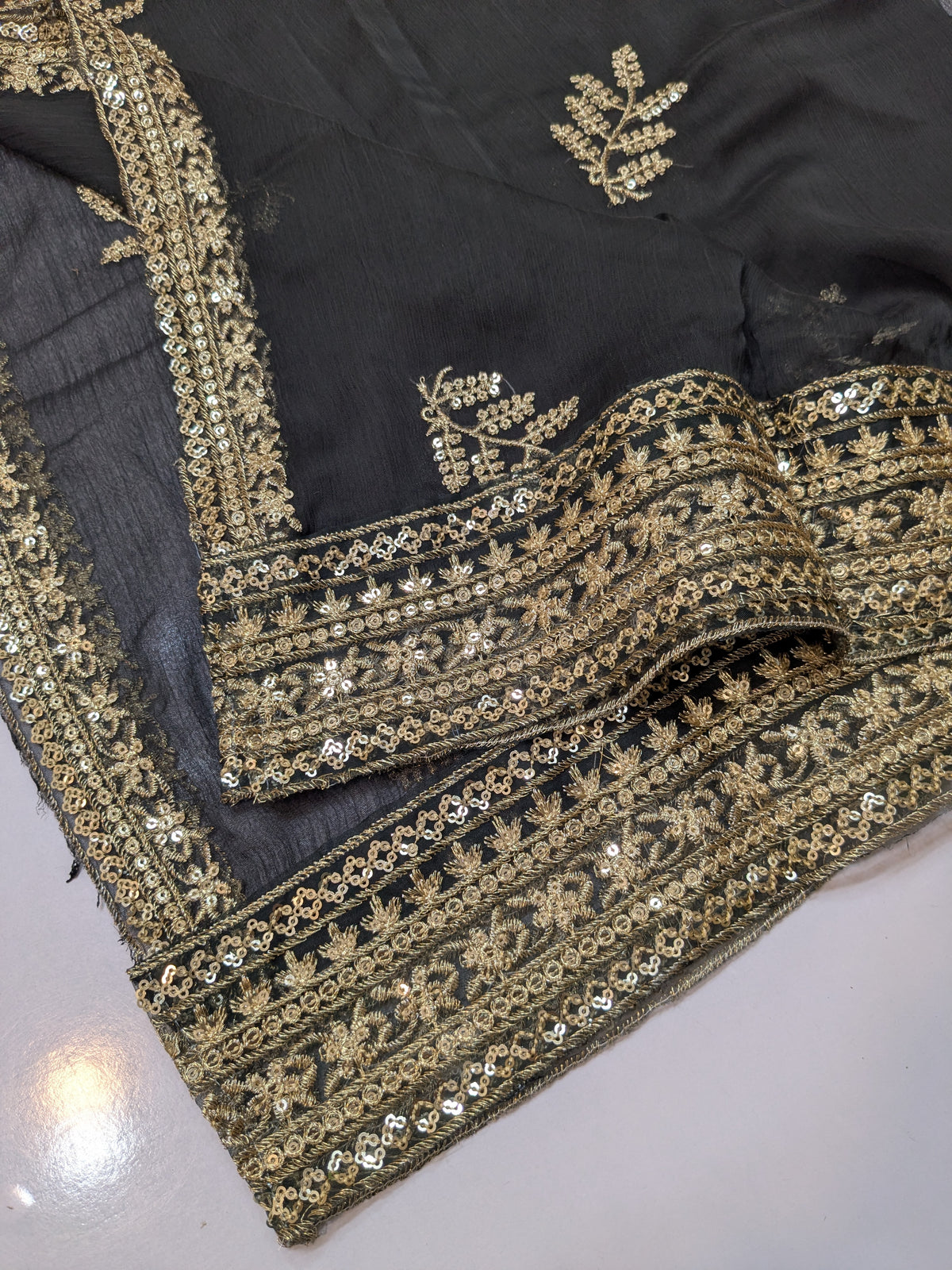 MAHIRA 02 CHARCOAL GREY LAWN COTTON