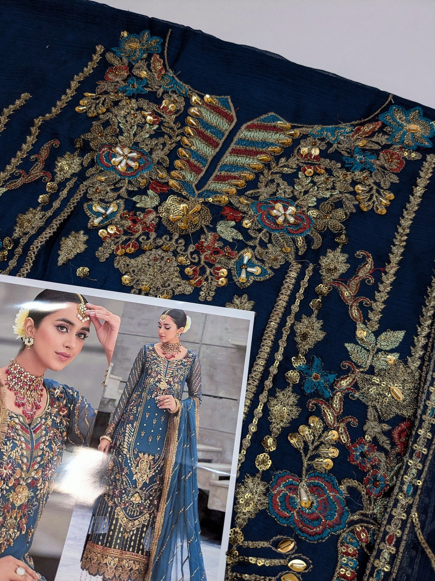 EMAN ADEEL BELL ROBE CHIFFON EMBROIDERED