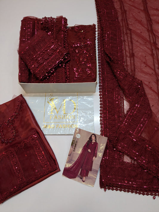 MUSHQ DUSTY ROSE NET EMBELLISHED FORMAL WEAR