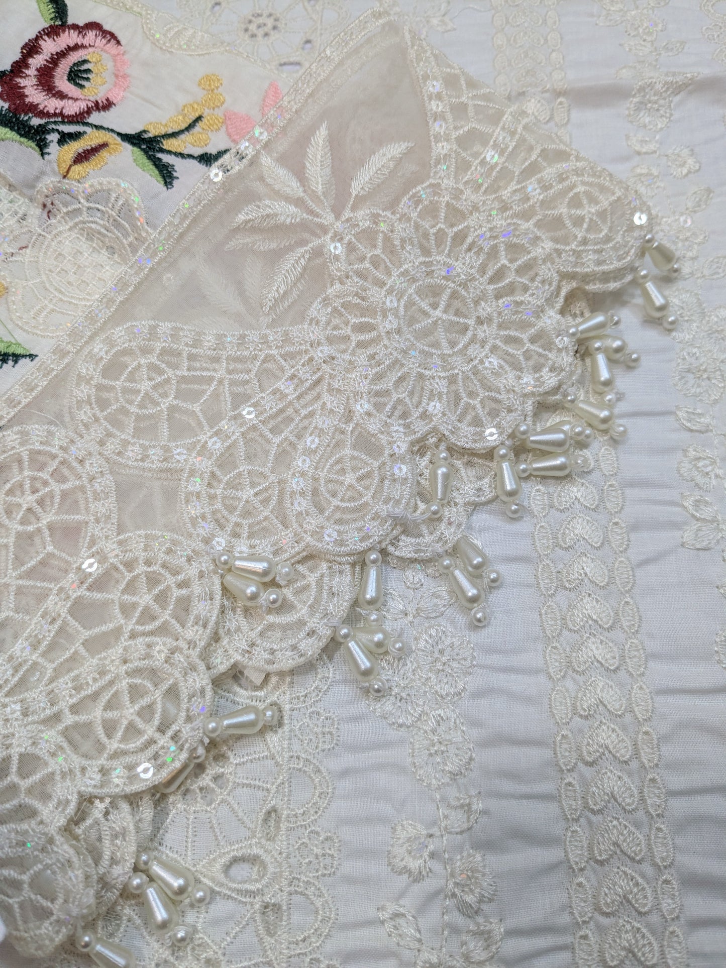MARIA B LAWN Embroidered WHITE 10A
