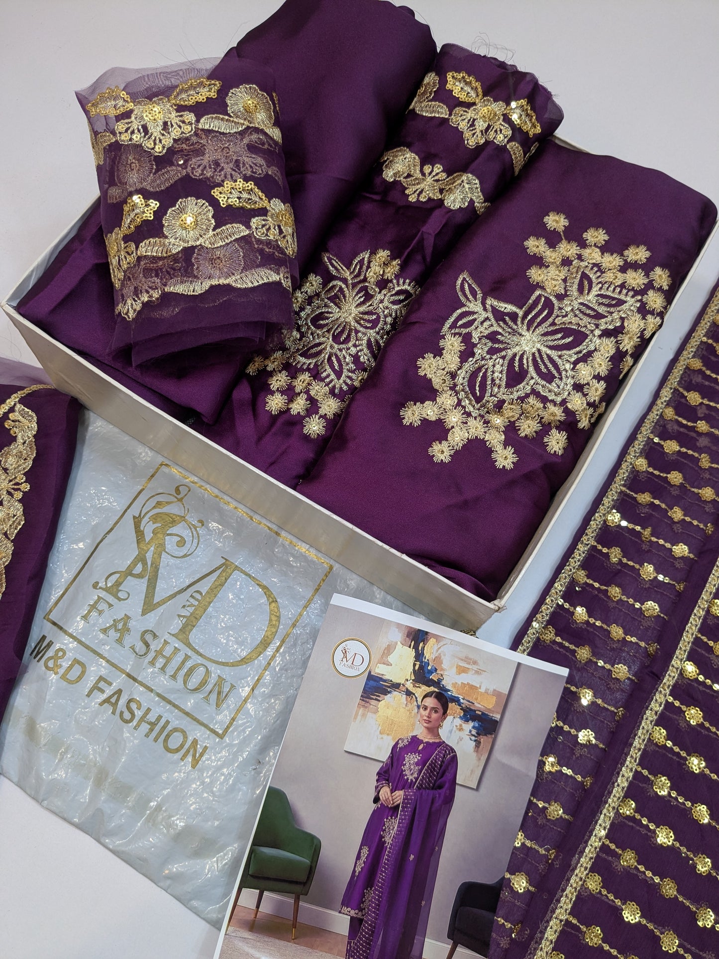 MAHIRA SILK EMBROIDERED PURPLE FORMAL