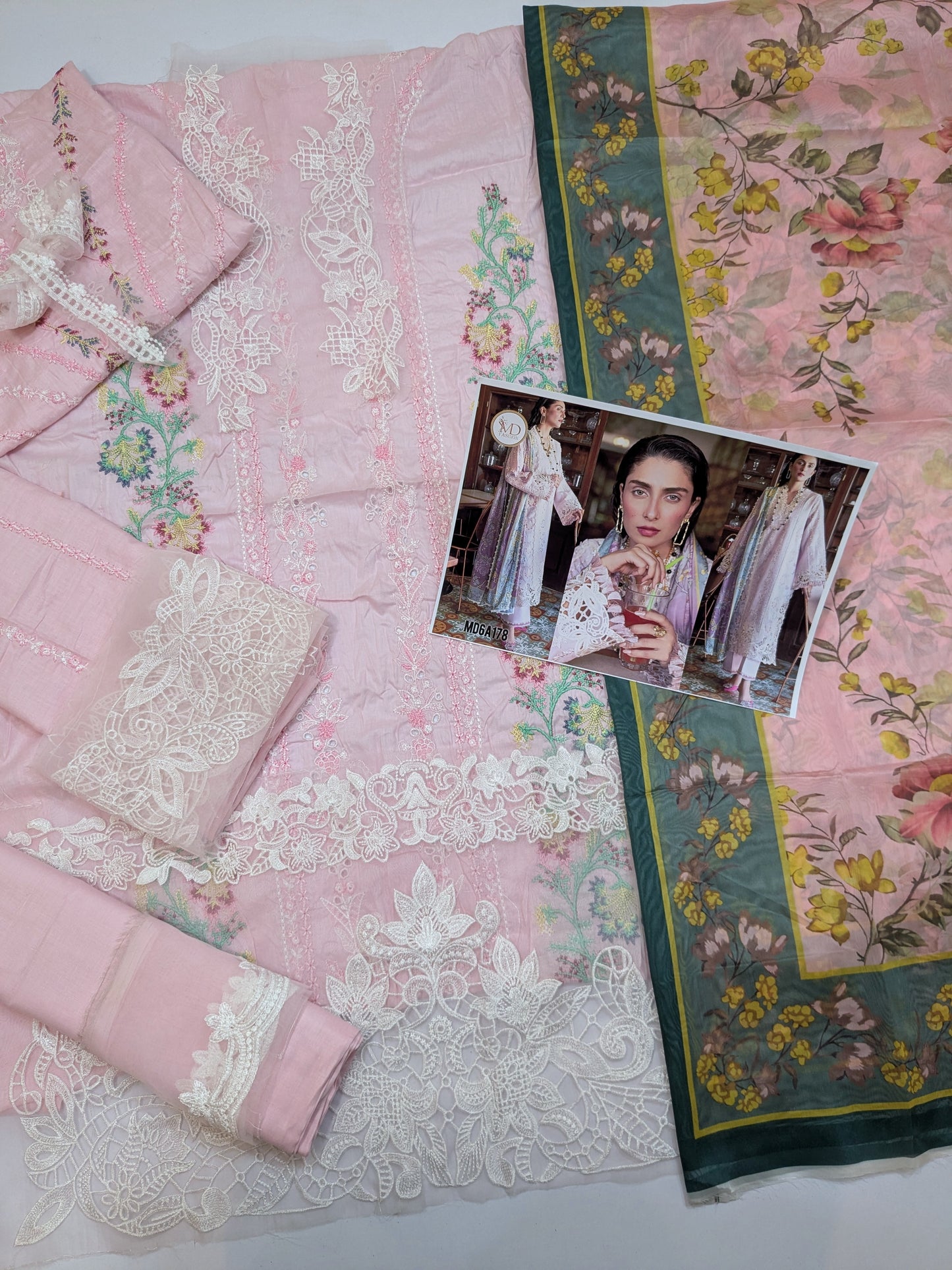 MUSHQ AMMARA CHIKENKARI LAWN EMBROIDERED