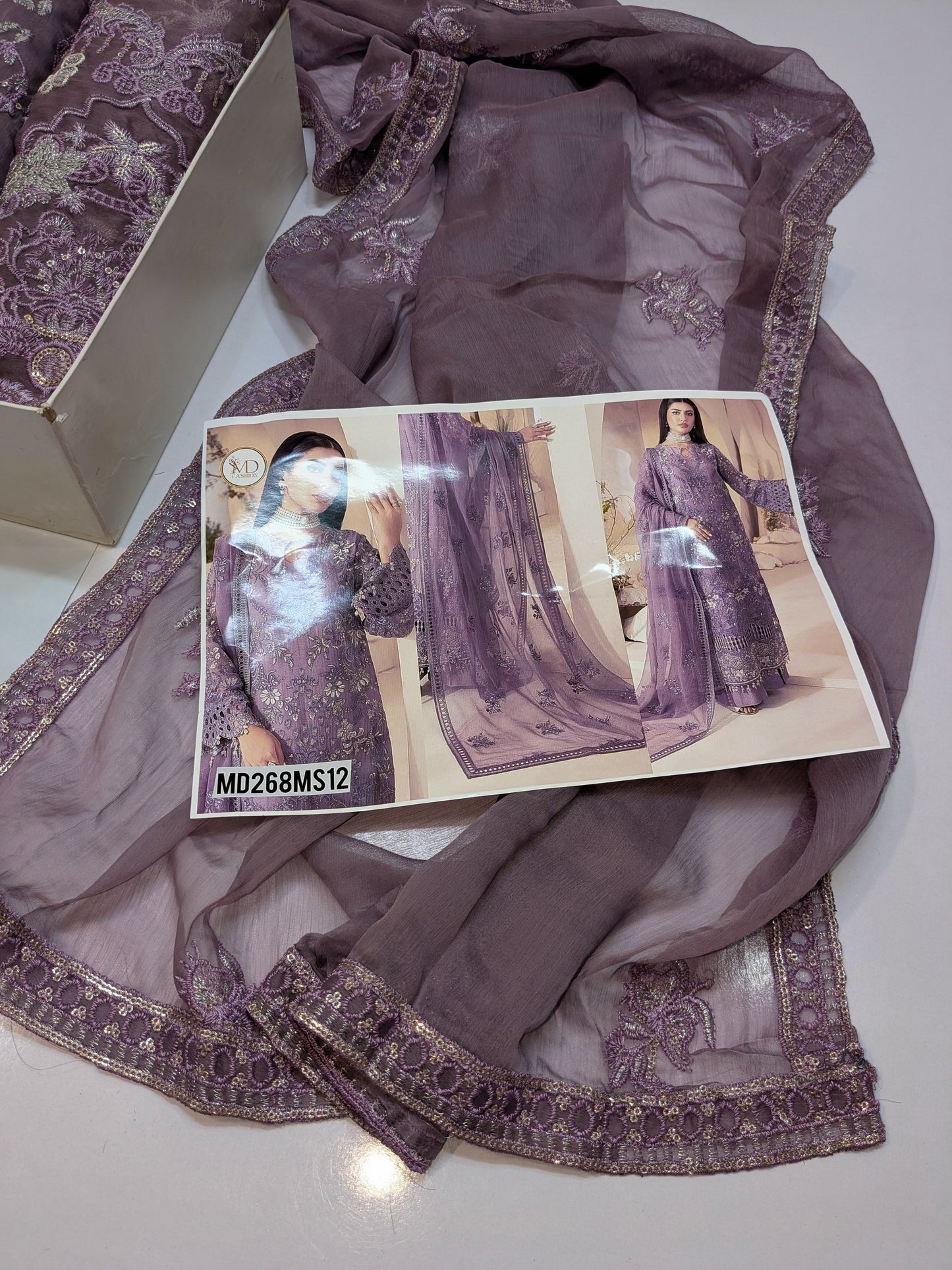 LAVISH INSPIRED CHIFFON EMBROIDERED LUXURIOUS